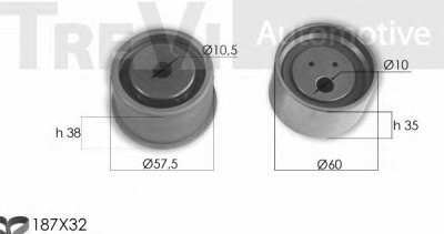 TREVI AUTOMOTIVE kd1333 -  Комплект ремня ГРМ
